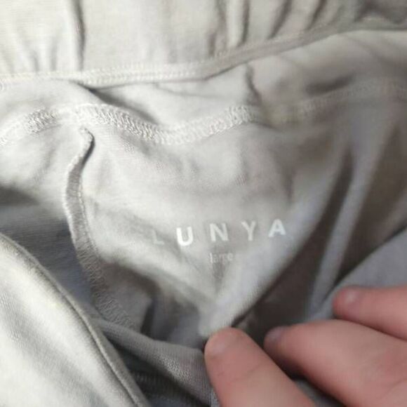 Lunya Pull On Restore Pocket Leggings Size Large Grey Cotton Blend - Picture 3 of 7